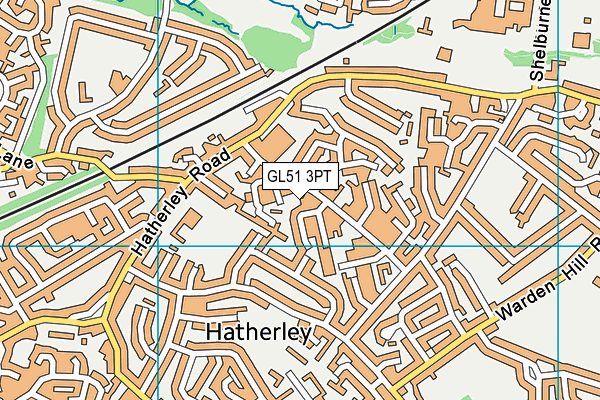 GL51 3PT map - OS VectorMap District (Ordnance Survey)