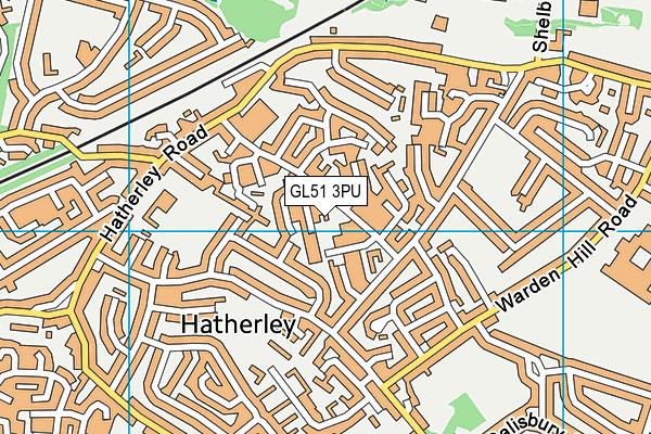 GL51 3PU map - OS VectorMap District (Ordnance Survey)