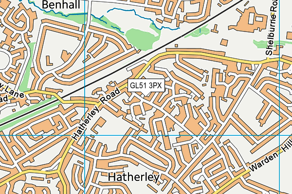 GL51 3PX map - OS VectorMap District (Ordnance Survey)