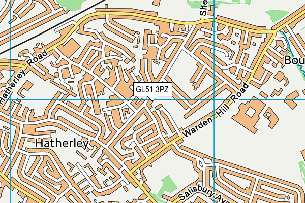 GL51 3PZ map - OS VectorMap District (Ordnance Survey)