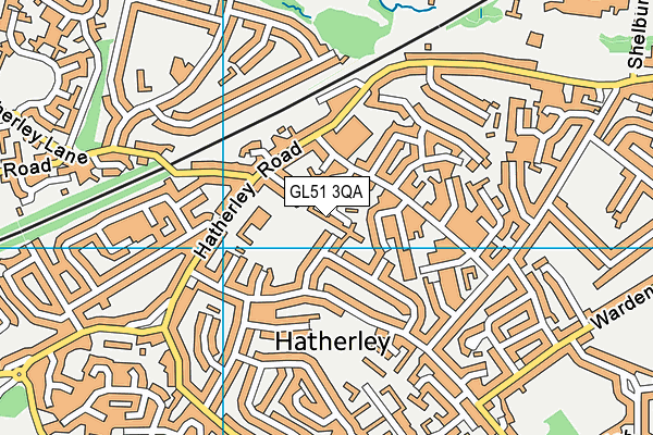 GL51 3QA map - OS VectorMap District (Ordnance Survey)