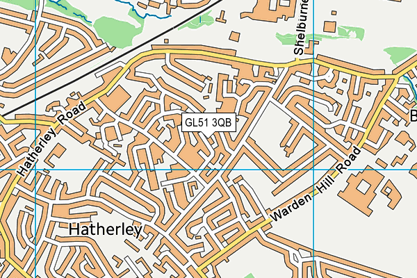 GL51 3QB map - OS VectorMap District (Ordnance Survey)