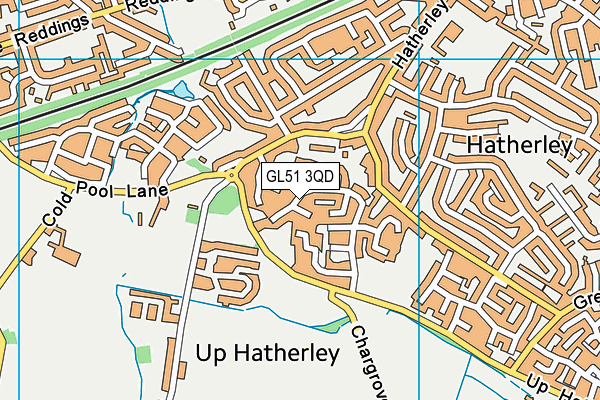 GL51 3QD map - OS VectorMap District (Ordnance Survey)