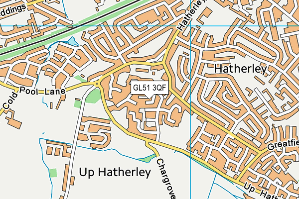 GL51 3QF map - OS VectorMap District (Ordnance Survey)