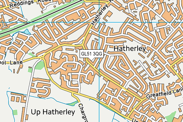 GL51 3QG map - OS VectorMap District (Ordnance Survey)