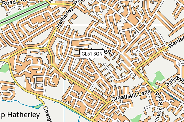 GL51 3QN map - OS VectorMap District (Ordnance Survey)