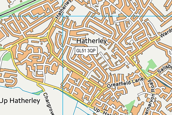 GL51 3QP map - OS VectorMap District (Ordnance Survey)