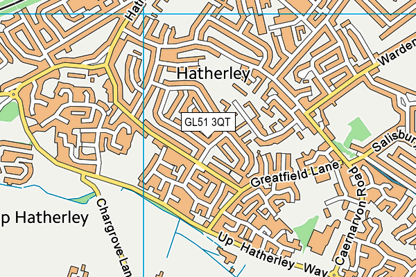 GL51 3QT map - OS VectorMap District (Ordnance Survey)