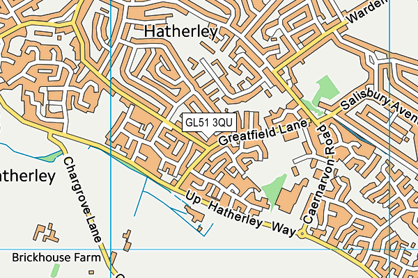 GL51 3QU map - OS VectorMap District (Ordnance Survey)