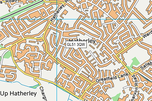 GL51 3QW map - OS VectorMap District (Ordnance Survey)