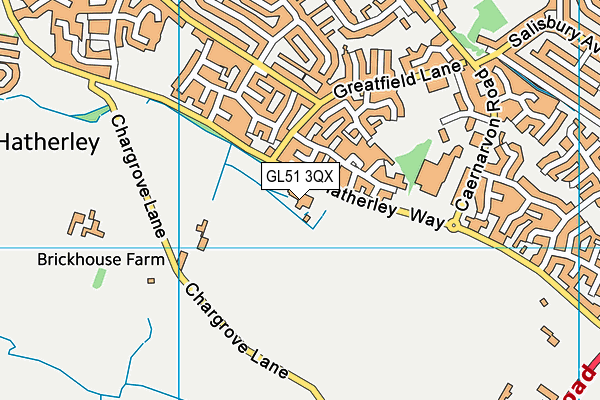 GL51 3QX map - OS VectorMap District (Ordnance Survey)