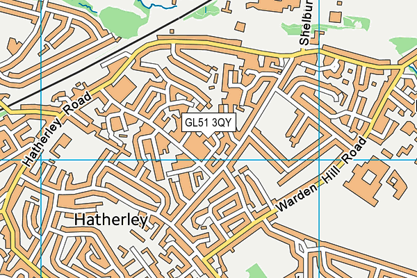 GL51 3QY map - OS VectorMap District (Ordnance Survey)