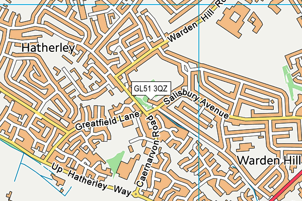 GL51 3QZ map - OS VectorMap District (Ordnance Survey)