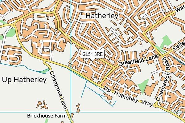 GL51 3RE map - OS VectorMap District (Ordnance Survey)