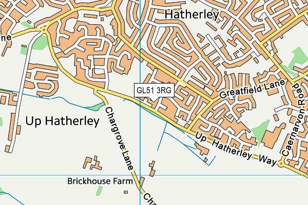 GL51 3RG map - OS VectorMap District (Ordnance Survey)