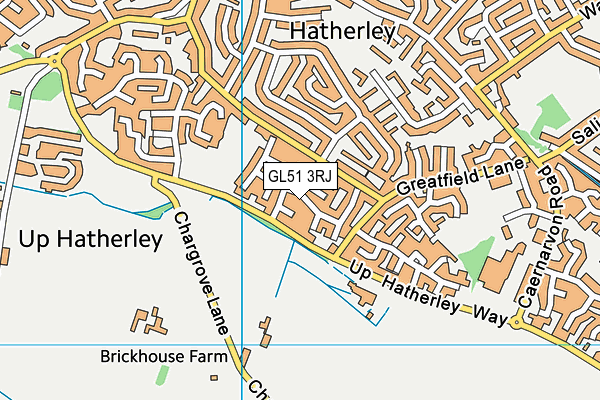 GL51 3RJ map - OS VectorMap District (Ordnance Survey)