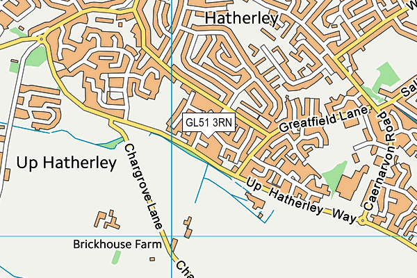 GL51 3RN map - OS VectorMap District (Ordnance Survey)