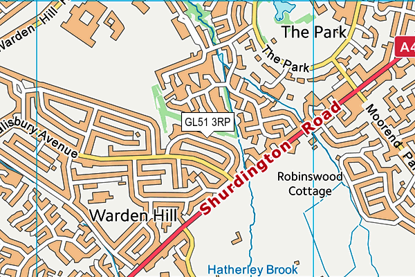 GL51 3RP map - OS VectorMap District (Ordnance Survey)