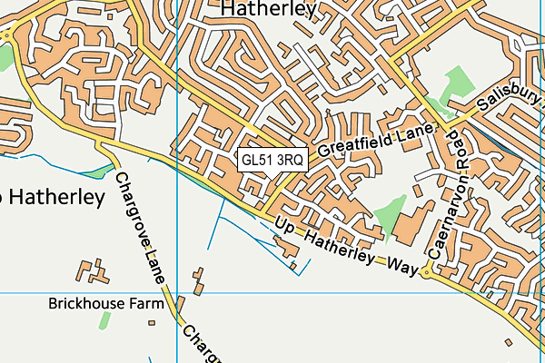 GL51 3RQ map - OS VectorMap District (Ordnance Survey)