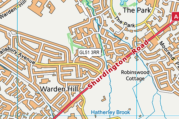 GL51 3RR map - OS VectorMap District (Ordnance Survey)