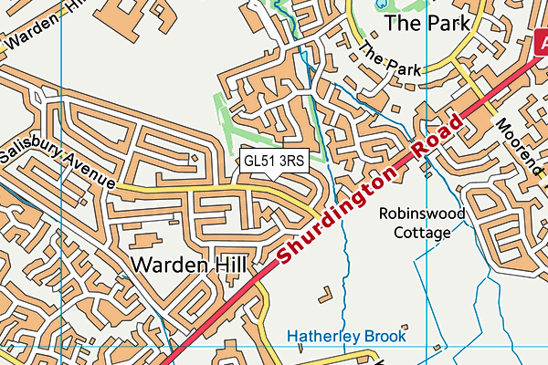 GL51 3RS map - OS VectorMap District (Ordnance Survey)