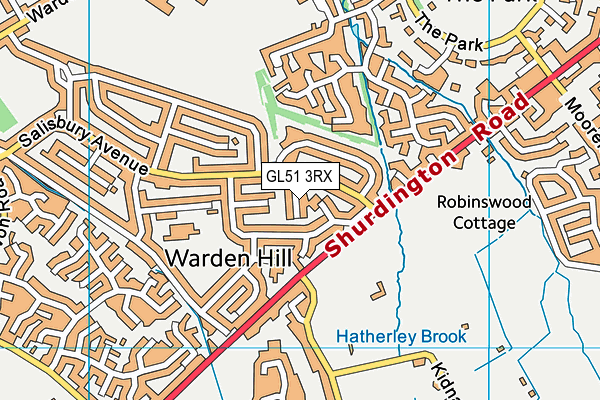 GL51 3RX map - OS VectorMap District (Ordnance Survey)