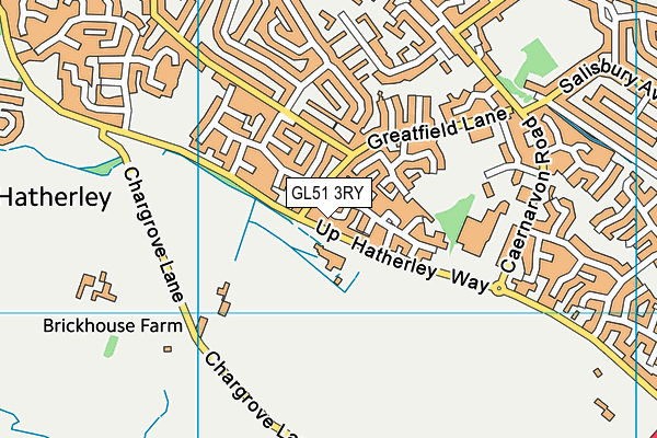 GL51 3RY map - OS VectorMap District (Ordnance Survey)