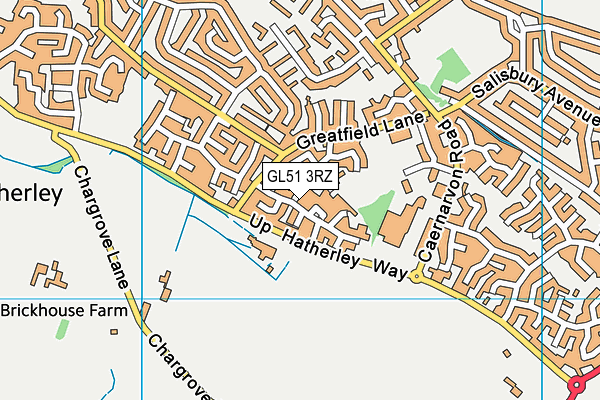 GL51 3RZ map - OS VectorMap District (Ordnance Survey)