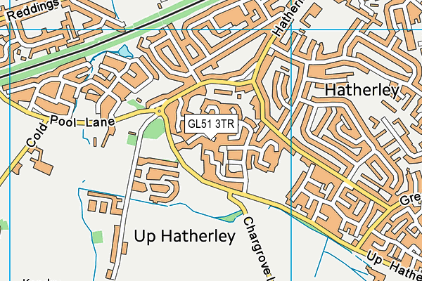 GL51 3TR map - OS VectorMap District (Ordnance Survey)