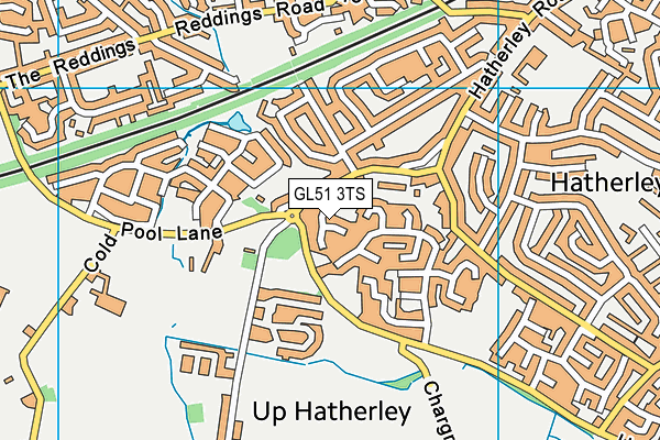 GL51 3TS map - OS VectorMap District (Ordnance Survey)