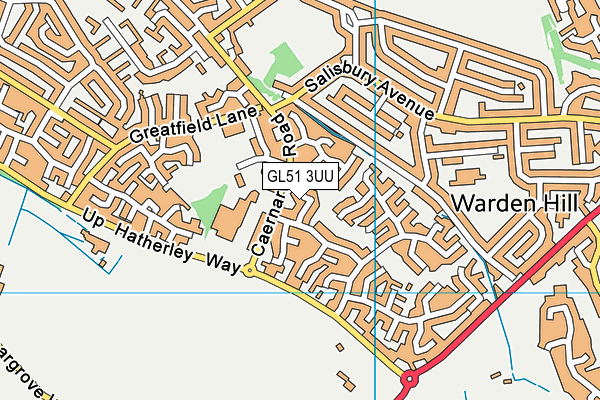 GL51 3UU map - OS VectorMap District (Ordnance Survey)