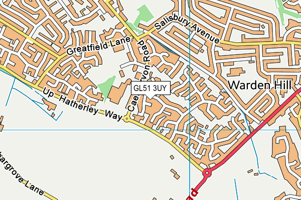 GL51 3UY map - OS VectorMap District (Ordnance Survey)