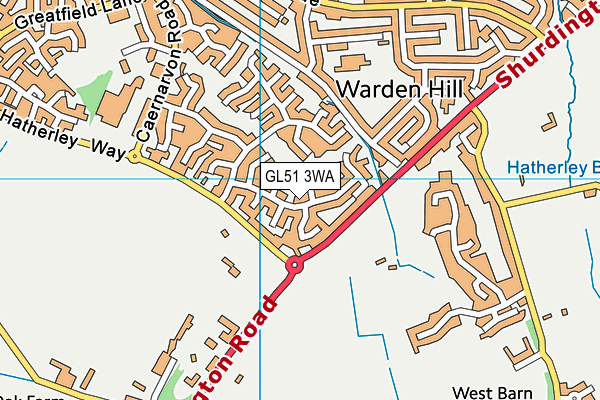 GL51 3WA map - OS VectorMap District (Ordnance Survey)