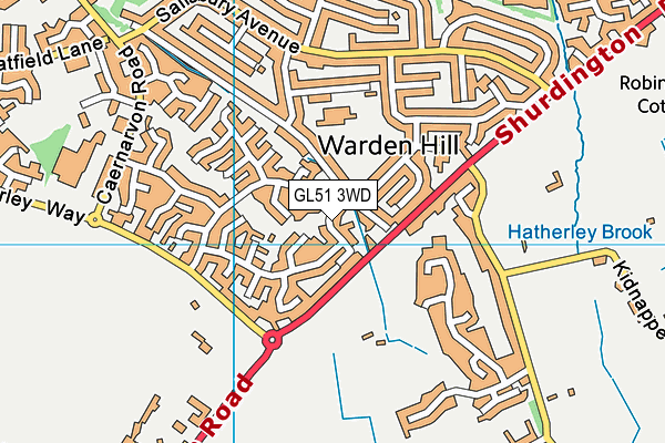 GL51 3WD map - OS VectorMap District (Ordnance Survey)