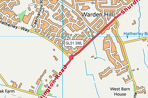 GL51 3WL map - OS VectorMap District (Ordnance Survey)