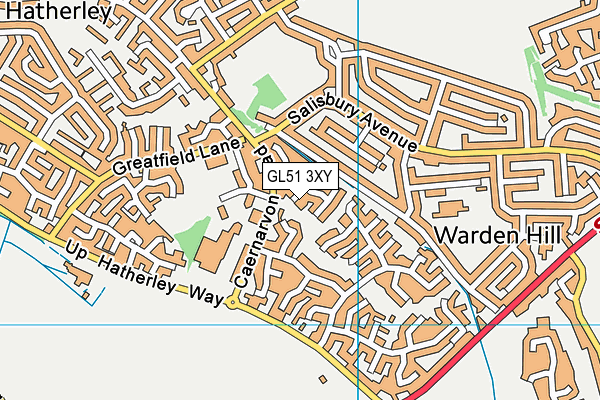 GL51 3XY map - OS VectorMap District (Ordnance Survey)