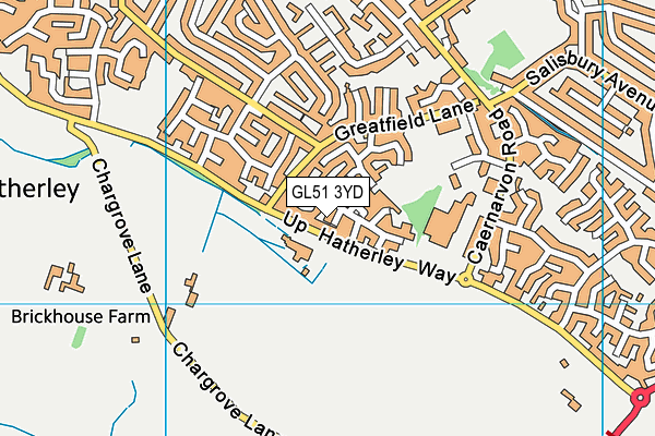 GL51 3YD map - OS VectorMap District (Ordnance Survey)