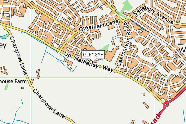 GL51 3YF map - OS VectorMap District (Ordnance Survey)