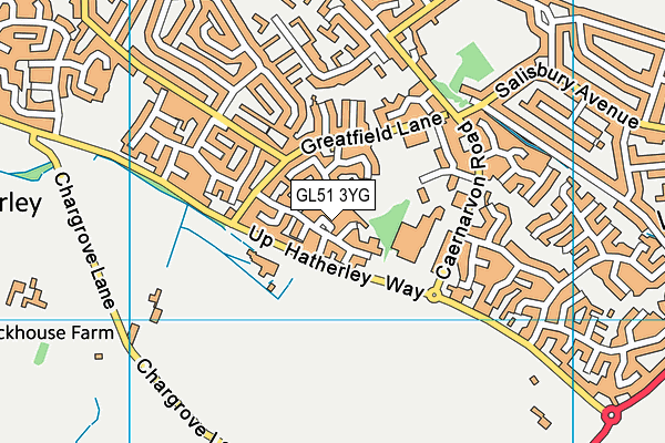 GL51 3YG map - OS VectorMap District (Ordnance Survey)