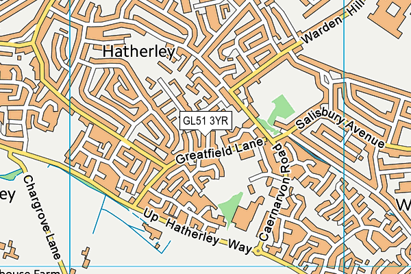 GL51 3YR map - OS VectorMap District (Ordnance Survey)