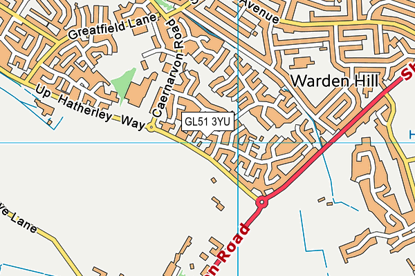 GL51 3YU map - OS VectorMap District (Ordnance Survey)