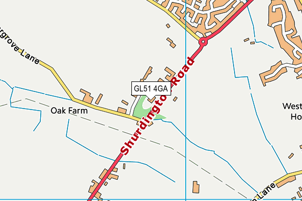 GL51 4GA map - OS VectorMap District (Ordnance Survey)