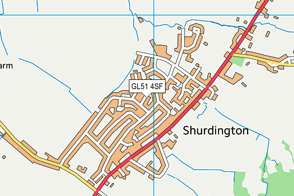 GL51 4SF map - OS VectorMap District (Ordnance Survey)