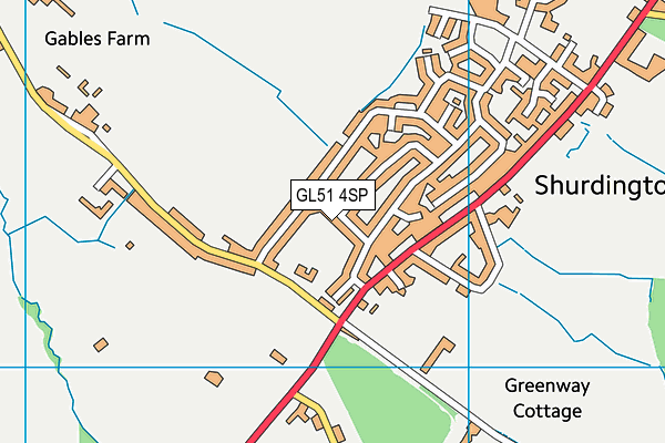 GL51 4SP map - OS VectorMap District (Ordnance Survey)