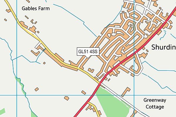 GL51 4SS map - OS VectorMap District (Ordnance Survey)