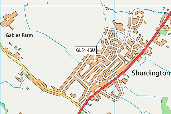 GL51 4SU map - OS VectorMap District (Ordnance Survey)