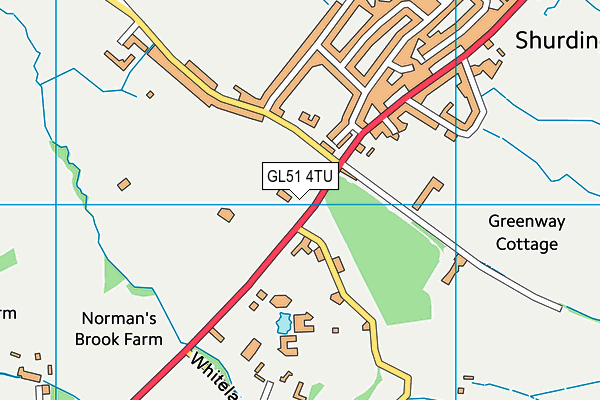 GL51 4TU map - OS VectorMap District (Ordnance Survey)