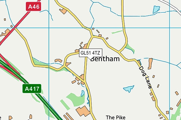 GL51 4TZ map - OS VectorMap District (Ordnance Survey)