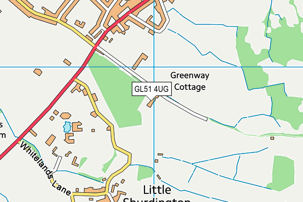 GL51 4UG map - OS VectorMap District (Ordnance Survey)