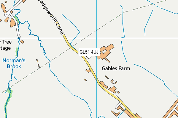 GL51 4UJ map - OS VectorMap District (Ordnance Survey)